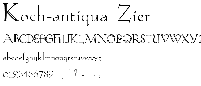 Koch-Antiqua Zier font